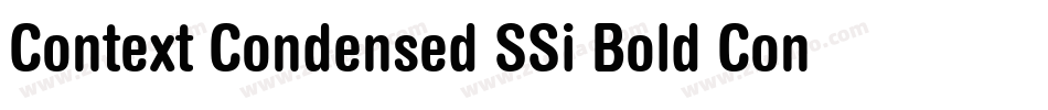 Context Condensed SSi Bold Condensed字体转换